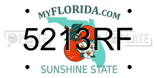 5213RF Florida License Plate