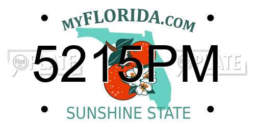 5215PM Florida License Plate