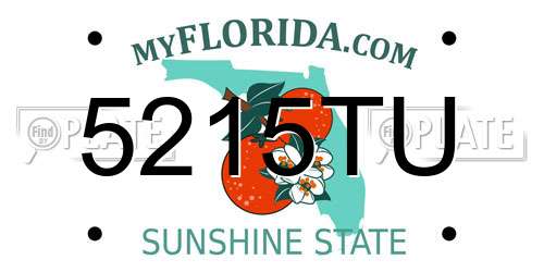 5215TU Florida License Plate
