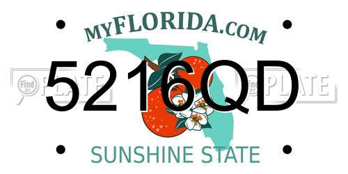 5216QD Florida License Plate