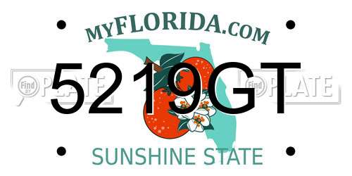5219GT Florida License Plate