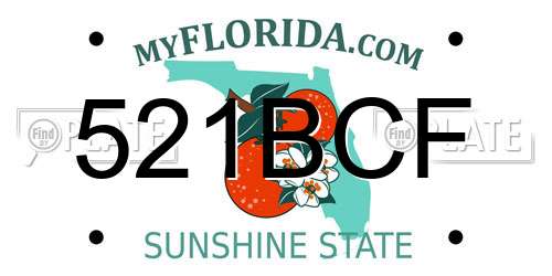 521BCF Florida License Plate