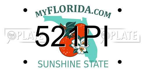 521PI Florida License Plate