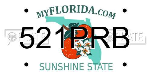 521PRB Florida License Plate