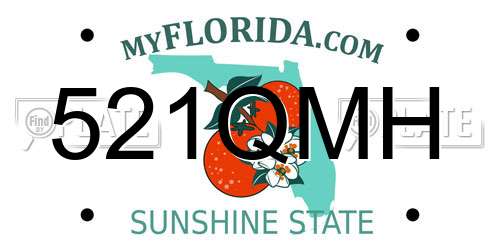 521QMH Florida License Plate