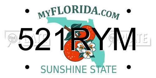 521RYM Florida License Plate