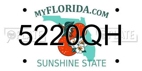 5220QH Florida License Plate