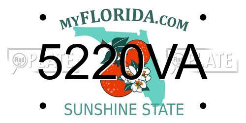 5220VA Florida License Plate