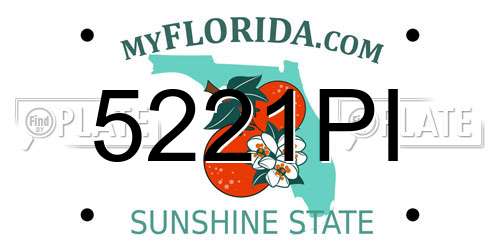 5221PI Florida License Plate