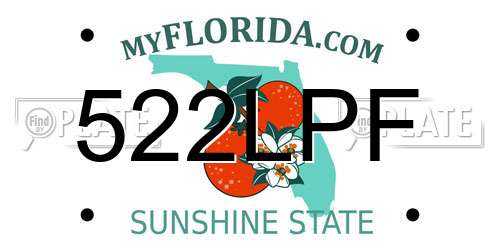522LPF Florida License Plate