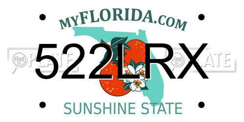 522LRX Florida License Plate
