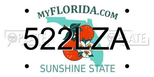 522LZA Florida License Plate