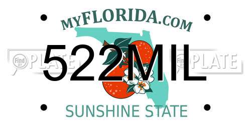 522MIL Florida License Plate
