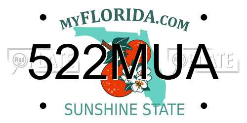 522MUA Florida License Plate