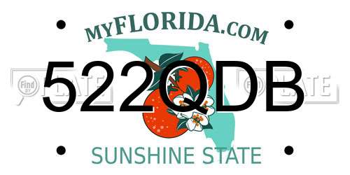 522QDB Florida License Plate