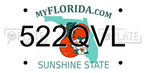 522QVL Florida License Plate