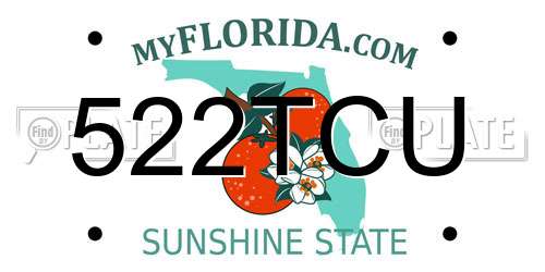 522TCU Florida License Plate