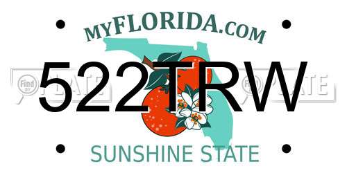 522TRW Florida License Plate