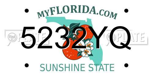 5232YQ Florida License Plate