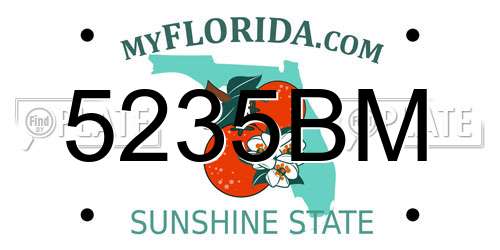 5235BM Florida License Plate