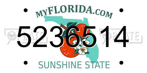 5236514 Florida License Plate