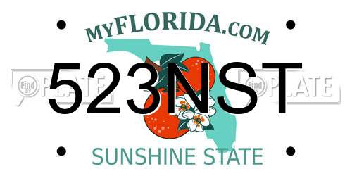 523NST Florida License Plate