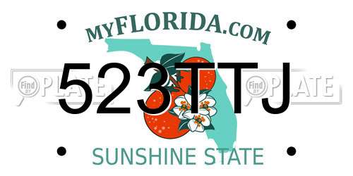 523TTJ Florida License Plate