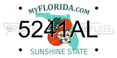 5241AL Florida License Plate