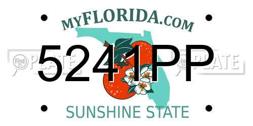 5241PP Florida License Plate