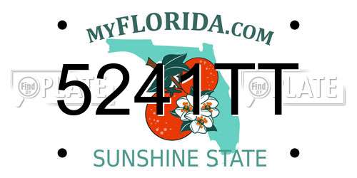 5241TT Florida License Plate