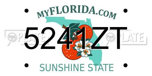 5241ZT Florida License Plate