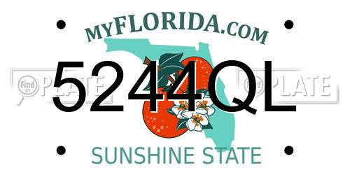 5244QL Florida License Plate