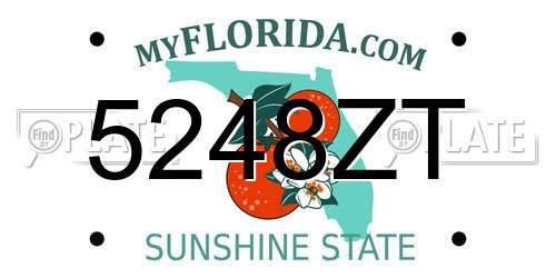 5248ZT Florida License Plate