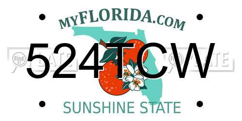 524TCW Florida License Plate