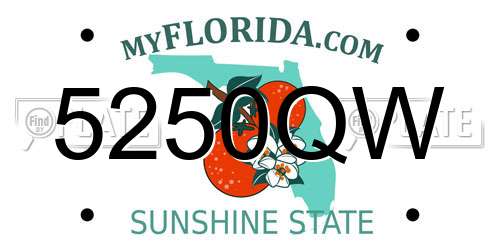 5250QW Florida License Plate