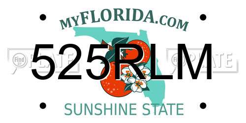 525RLM Florida License Plate