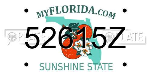 52615Z Florida License Plate