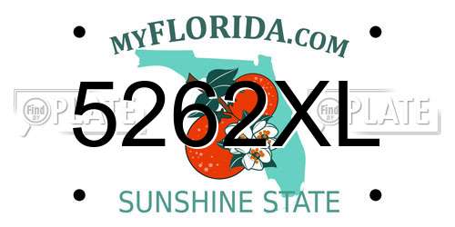 5262XL Florida License Plate