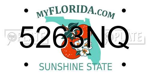 5263NQ Florida License Plate