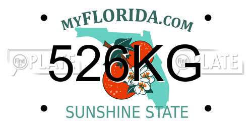 526KG Florida License Plate