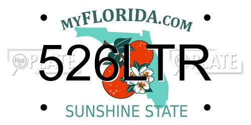 526LTR Florida License Plate
