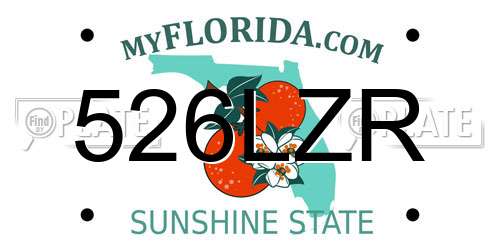 526LZR Florida License Plate
