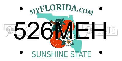 526MEH Florida License Plate