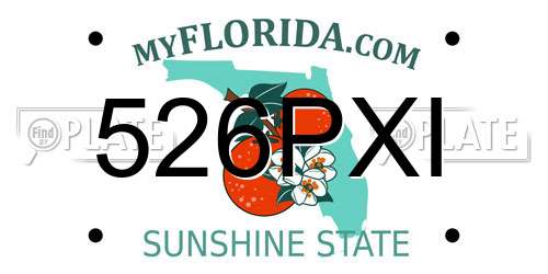 526PXI Florida License Plate