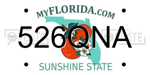 526QNA Florida License Plate