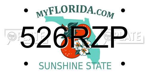 526RZP Florida License Plate