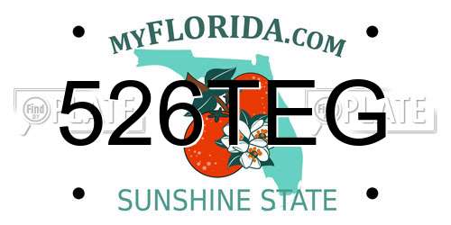 526TEG Florida License Plate