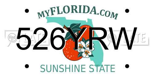 526YRW Florida License Plate