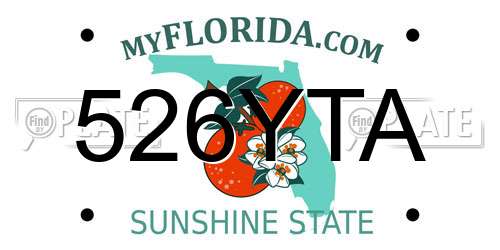 526YTA Florida License Plate