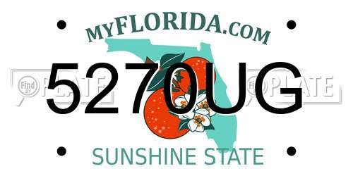 5270UG Florida License Plate